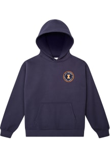 Pennant Apparel Co. Illinois Fighting Illini Mens Navy Blue Champaign-Urbana Long Sleeve Hoodie