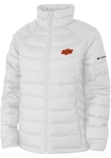 Columbia Oklahoma State Cowboys Womens White Powder Lite Heavy Weight Jacket