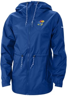 Columbia Kansas Jayhawks Womens Blue Heat Seal Lily Park Light Weight Jacket