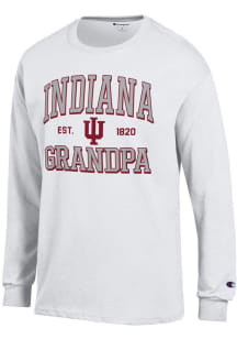 Champion Indiana Hoosiers White Est. Date Grandpa Jersey Long Sleeve T Shirt