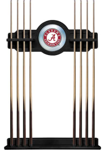 Alabama Crimson Tide Script Solid Wood Cue Rack Pool Table