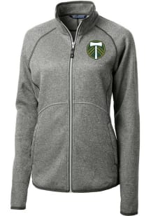Cutter and Buck Portland Timbers Womens Grey Mainsail Long Sleeve Full Zip Jacket