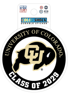Colorado Buffaloes 3" Class of 2029 Stickers - Black