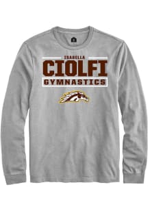 Isabella Ciolfi Western Michigan Broncos Grey NIL Stacked Box Long Sleeve Player T Shirt