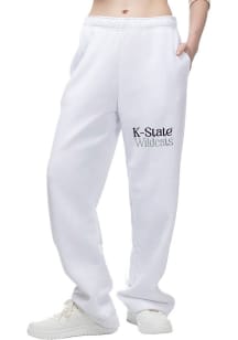 K-State Wildcats Womens Pocket White Sweatpants