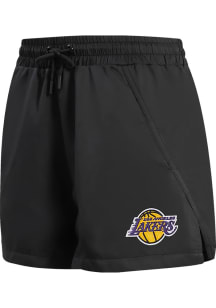 Pro Standard Los Angeles Lakers Womens Black Classic Wind Woven Shorts