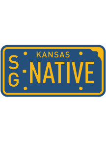 Wichita Sedgwick County Native License Plate Stickers - Navy Blue