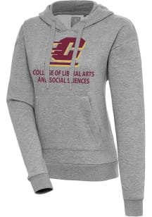Antigua Central Michigan Chippewas Womens Grey Heather Central Michigan Arts and Social Sciences V..