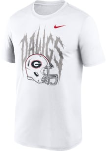 Nike Georgia Bulldogs White Legend Helmet Short Sleeve T Shirt