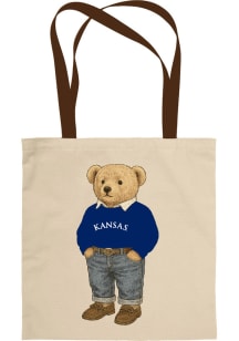 Kansas Jayhawks White Teddy Bear Tote Tote