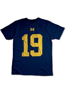 Bryce Underwood Michigan Wolverines Youth Navy Blue Football Name And Number Player Tee