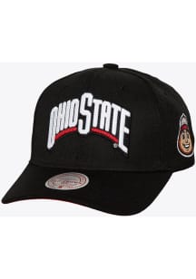 Mitchell and Ness Ohio State Buckeyes Chain Gang Pro Snap Adjustable Hat - Black