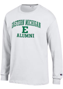 Champion Eastern Michigan Eagles White Mascot Alumni Jersey Long Sleeve T Shirt