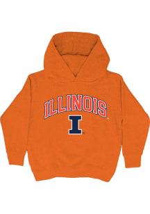 Vive La Fete Illinois Fighting Illini Youth Orange Arch Sam Long Sleeve Hoodie