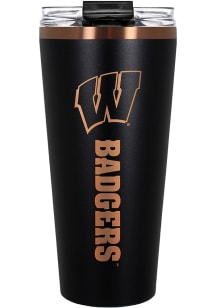 Wisconsin Badgers 32oz Big Slim Stainless Steel Tumbler - Black