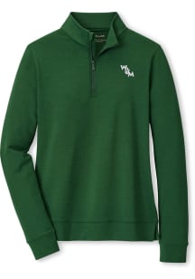 Peter Millar William & Mary Tribe Womens Green Perth Qtr Zip Elevated