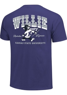 K-State Wildcats Purple Drawn Willie Short Sleeve T Shirt