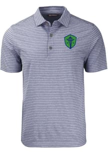 Cutter and Buck Seattle Sounders FC Navy Blue Forge Heather Stripe Big and Tall Polo