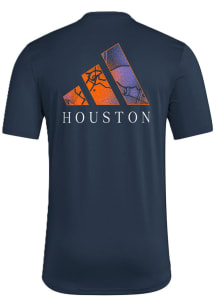 Adidas Houston Dynamo Navy Blue Jersey Hook Short Sleeve T Shirt