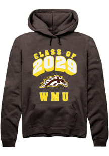 Summit Sportswear Western Michigan Broncos Mens Brown Class of 2029 Long Sleeve Hoodie