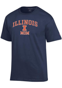 Champion Illinois Fighting Illini Navy Blue Mom Jersey Short Sleeve T Shirt