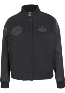 Pro Standard Charlotte Hornets Womens Black Classic Triple Black Light Weight Jacket