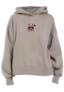 Summit Sportswear Harvard Crimson Womens Brown Teddy Bear Hooded Sweatshirt