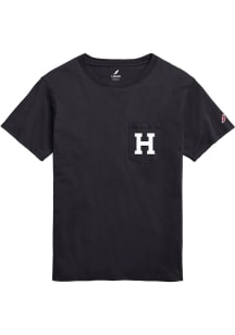Harvard Crimson Black Arched Name Short Sleeve T Shirt