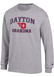 Champion Dayton Flyers Grey Grandma Jersey Long Sleeve T Shirt