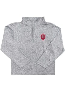 Vive La Fete Indiana Hoosiers Toddler Grey Camo Long Sleeve Qtr Zip