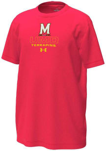 Under Armour Maryland Terrapins Youth Red Team Logo Short Sleeve T-Shirt