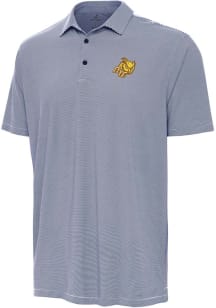 Antigua Rowan University Mens Blue-Navy Twine Short Sleeve Polo