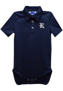Vive La Fete Rice Owls Baby Navy Blue Team Short Sleeve One Piece Polo