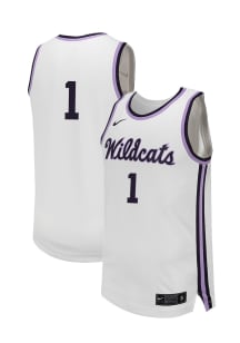 Nike K-State Wildcats White Replica No 1 Jersey