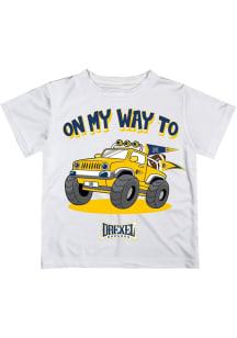 Vive La Fete Drexel Dragons Infant On My Way Short Sleeve T-Shirt White