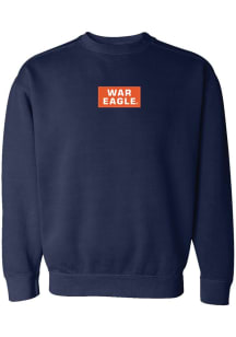 Summit Sportswear Auburn Tigers Womens Navy Blue War Eagle Crew Sweatshirt