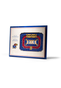 Kansas Jayhawks 5-Layer 3D Stadium View Wall Art - Tan
