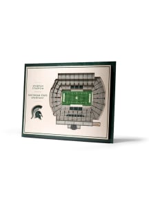 Michigan State Spartans 5-Layer 3D Stadium View Wall Art - Tan