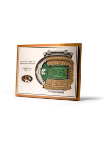 Missouri Tigers 5-Layer 3D Stadium View Wall Art - Tan