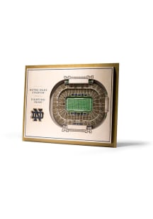 Notre Dame Fighting Irish 5-Layer 3D Stadium View Wall Art - Tan
