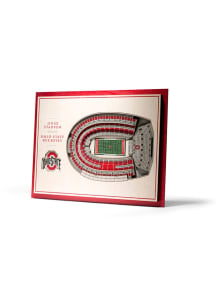 Ohio State Buckeyes 5-Layer 3D Stadium View Wall Art - Tan