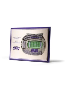 TCU Horned Frogs 5-Layer 3D Stadium View Wall Art - Tan