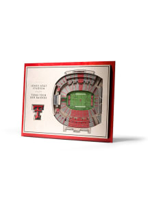 Texas Tech Red Raiders 5-Layer 3D Stadium View Wall Art - Tan