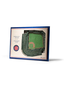 Chicago Cubs Team 5-Layer 3D Stadium View Wall Art - Tan