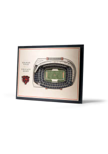 Chicago Bears 5-Layer 3D Stadium View Wall Art - Tan