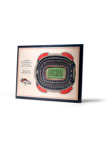 Denver Broncos 5-Layer 3D Stadium View Wall Art - Tan