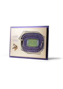 Minnesota Vikings 5-Layer 3D Stadium View Wall Art - Tan