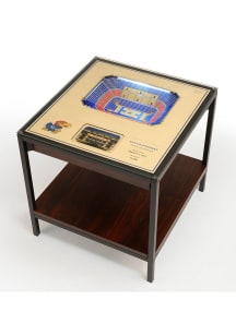 Kansas Jayhawks 25-Layer Lighted StadiumView Brown End Table
