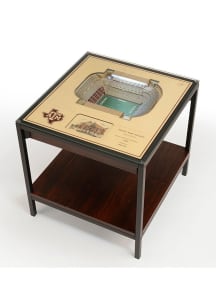 Texas A&M Aggies 25-Layer Lighted StadiumView Brown End Table