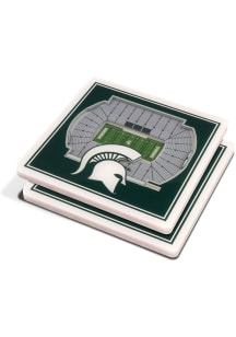 Michigan State Spartans 3D Stadium View Coaster - Green